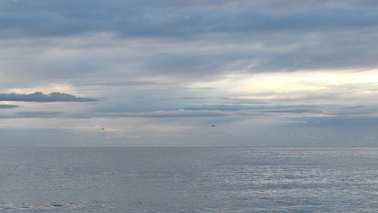 Scenes from the beachfront on a cloudy day