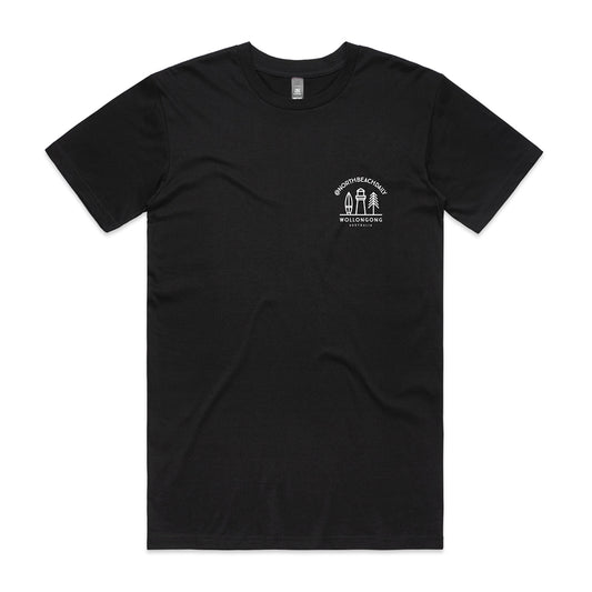 Mens Black North Beach Daily T-Shirt – Front